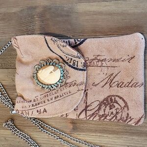 Elegant Tan Mini Bag with Chain Strap